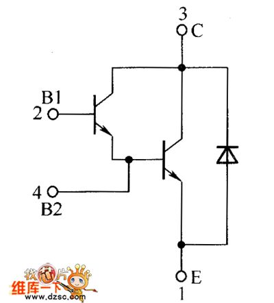 The inside circuit diagram of crystal triode ESM4045DV、ESM5045DV、ESM6045DV