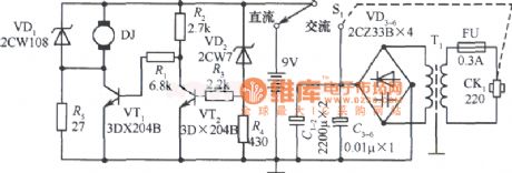 9V Tape Reader AC and DC Power Supply Circuit Diagram