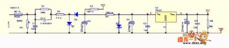 110V resistance-capacitance reduction voltage circuit diagram