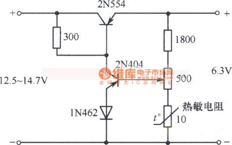 Working in -55℃～71℃ 6V fixed power supply circuit diagram
