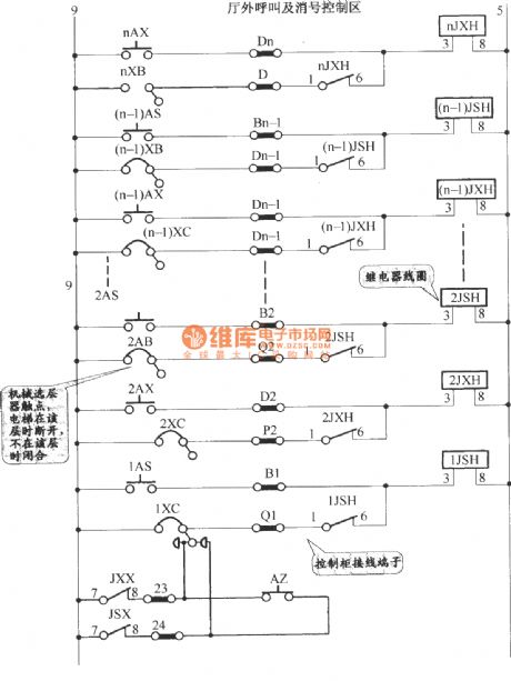 JKH1-791 elevator button circuit (2)