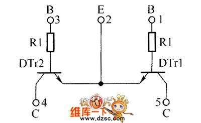 The inside circuit diagram of crystal triode EMG3、UMG3N