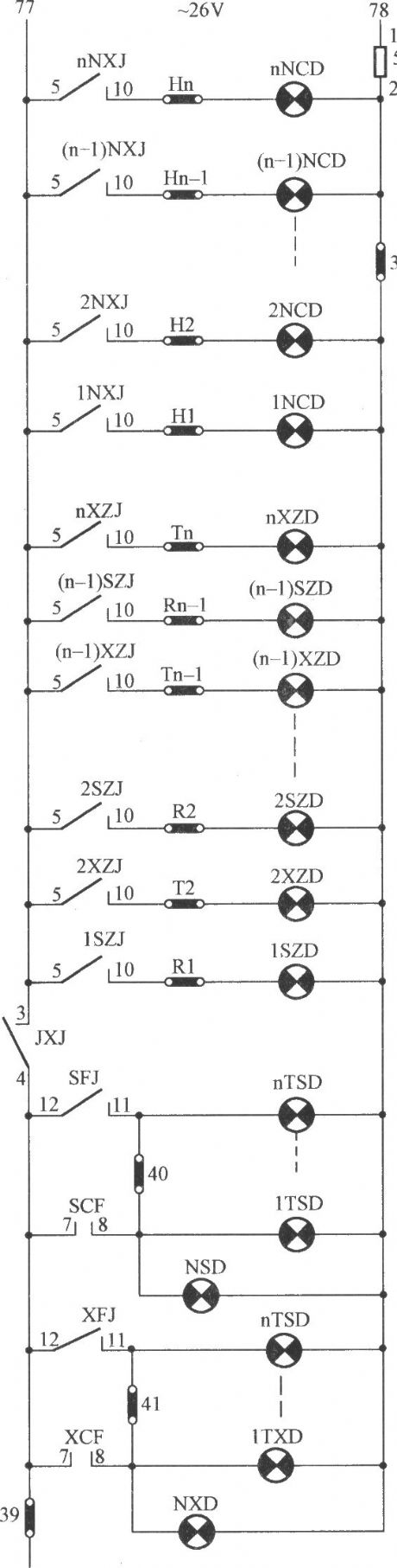 JKH1-771A elevator indicator lights circuit