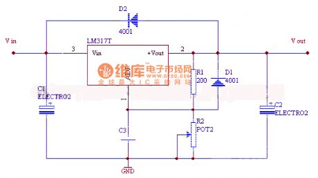 LM317 Integration fixed voltage power supply circuit diagram