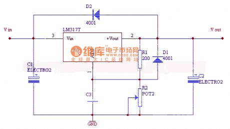 LM317 Integration fixed voltage power supply circuit diagram