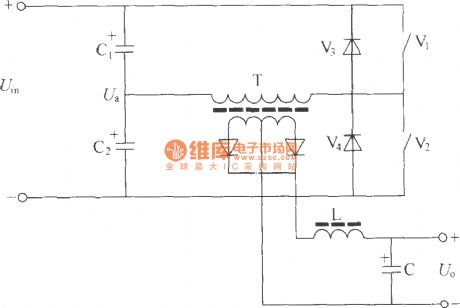 Half bridge converter electrical schematic diagram
