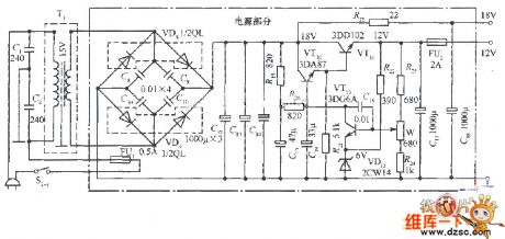 Super durable 12V、18V dual fixed voltage power supply circuit diagram