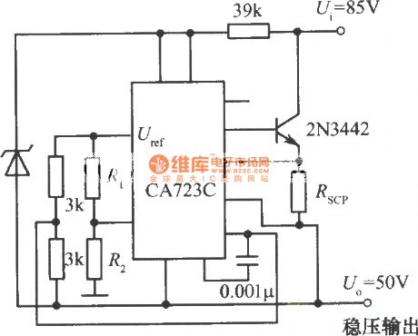 50V suspension regulated voltage power supply with CA723C