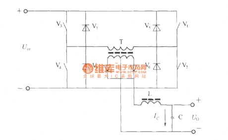 Full-Bridge converter electrical schematic diagram