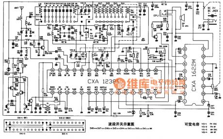 R-1212A TECSUN Radio circuit