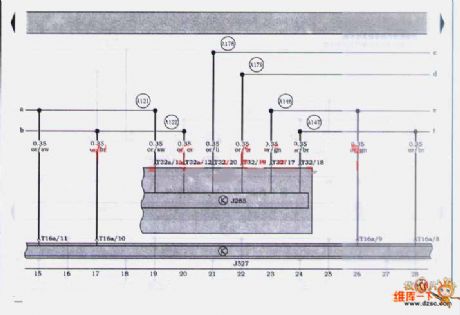 The circuit diagram of CAN-BUS of Audi A4 (2)