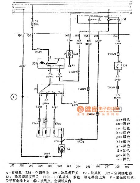 Jetta Air condition switch, blower, 5V motor circuit