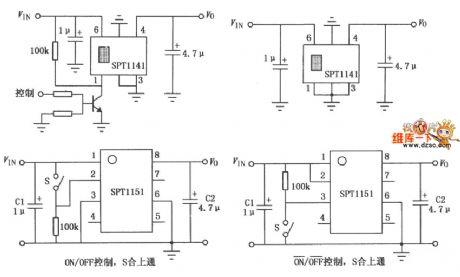 SPT1141／1151 Multifunction switch controller circuit diagram