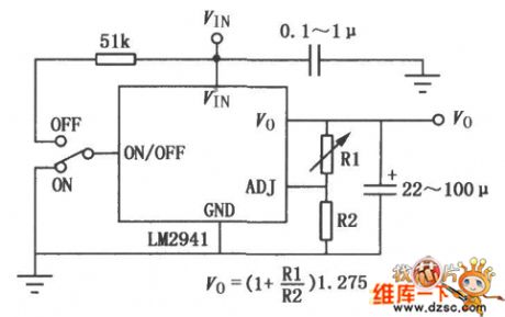 Based on LM／LT Multifunction switch integrated regulator application circuit diagram