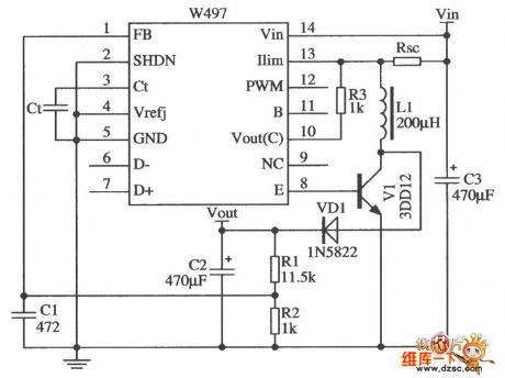 Step-expansion flow circuit diagram composed of W497