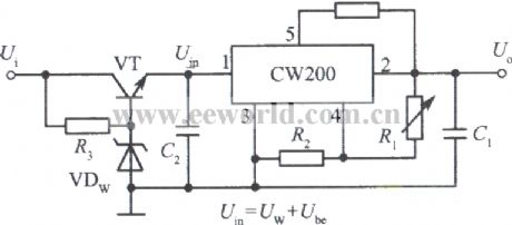 High input voltage integrated regulated voltage power supply circuit with CW200 No.2