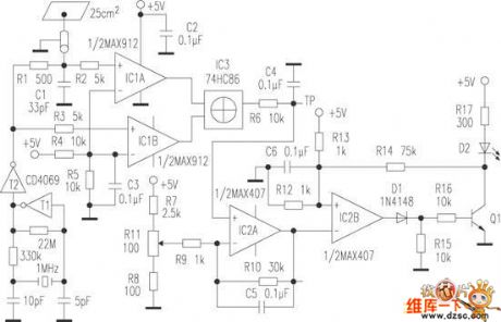 Simple and practical human approach detector circuit diagram
