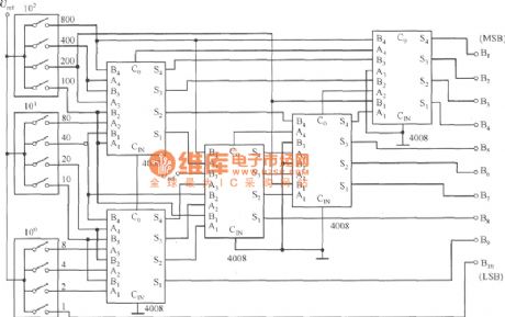 Digital set type standard power supply circuit(CD4516, μA723C)diagram