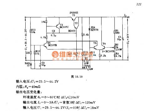 24v／3V regulated power supply circuit