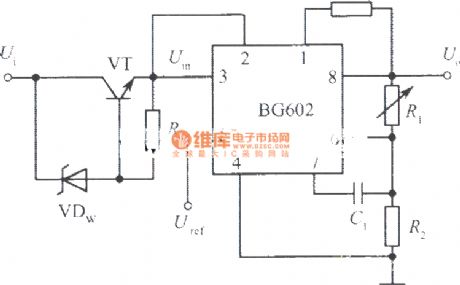 High input voltage integrated regulated voltage power supply circuit with BG602 No.2