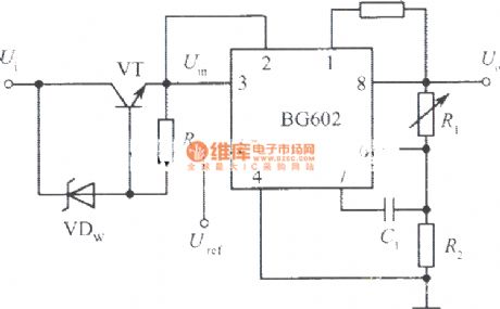 High input voltage integrated regulated voltage power supply circuit with BG602 No.2