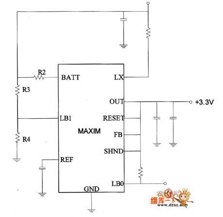 3.3V Voltage output power supply transforming circuit diagram