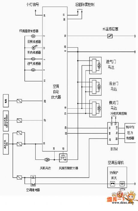 Dong Feng Nissan photic air-condition system circuit diagram