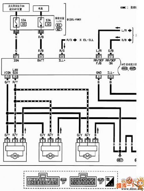 Dong Feng Nissan photic air-condition system circuit diagram