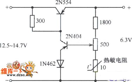 Working in -55℃~71℃ 6V fixed voltage power supply circuit diagram