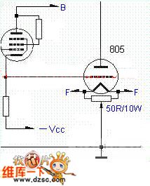 805 Vacuum tube transformer push power amplifier circuit