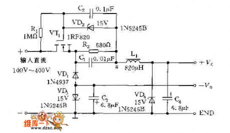 High input voltage DC / DC converter circuit diagram