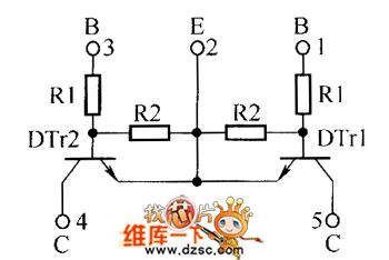 The inside circuit diagram of crystal triode EMG1N、UMG9N