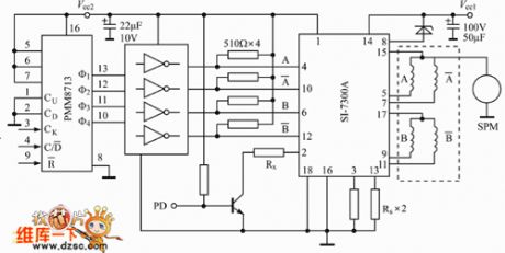 Four-phase stepper motor power driver circuit
