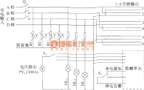 DUT07 AC distribution box electrical schematic diagram