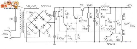 Ordinary transistor switching power supply circuit diagram