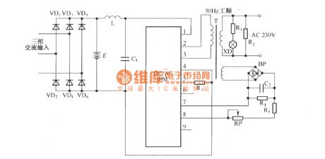 50Hz/1000W Inverterd power supply diagram with DC／AC IPM module