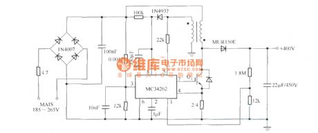 Low cost power factor correcting circuit with IGBT switch