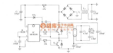 Low cost CFL electronic ballast circuit with IGBT switch