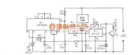 Cold shutoff temperature control circuit with TWH9205