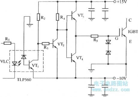 IGBT drive circuit with discrete component