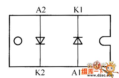The inside circuit diagram of crystal diode STTH12012TV2