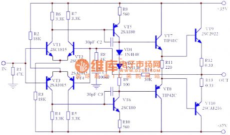 Discrete component PA circuit diagram