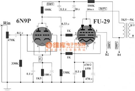FU29 Parallel single-ended 30W PA circuit diagram