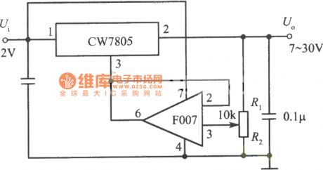 7 ~ 30V adjustable output integrated voltage regulator circuit