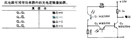 The photoelectric logic circuit diagram