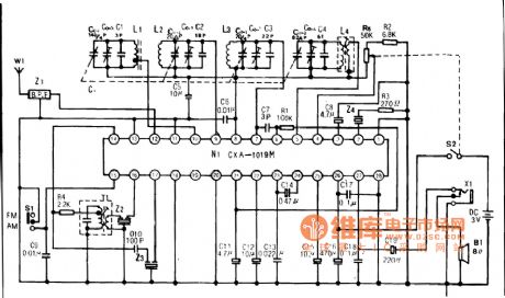 FeiDa PR-611C FM / AM radio schematic