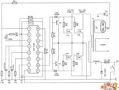 High power regulator inverter power supply circuit diagram