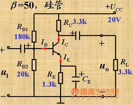 Voltage-division bias amplifier circuit of transistor circuit