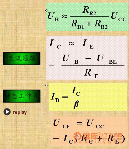Common base amplifier static analysis circuit diagram