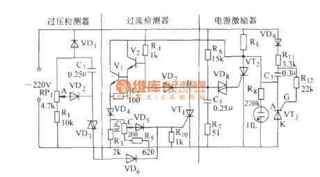 AC over voltage, over current protection circuit